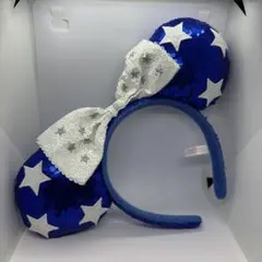 ディズニー カチューシャ 青色 スパンコール