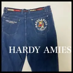 古着　デニム　HARDY AMIES ハーディエイミス　極太　日本製　刺繍 3