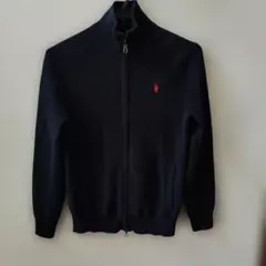 Polo Ralph Lauren ネイビー ジップアップニット XS