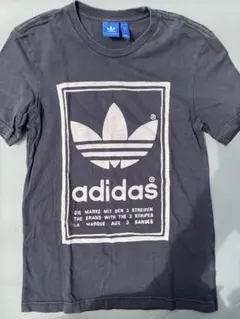 adidas アディダス Tシャツ トレフォイル ブラック 古着　ミラー　黒のサムネイル