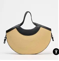 早い者勝ち！未使用タグ付き！ZARA ラフィア風　かごバック