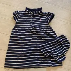 ラルフローレン ワンピース 80 ボーダー パフスリーブ