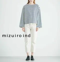 美品　ミズイロインド アイボリー　ホワイトデニム ボーイフレンド　XL 大きめのサムネイル
