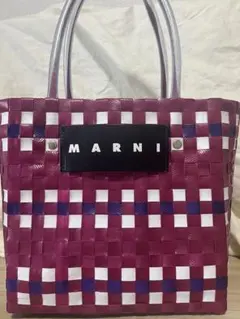 新品❤️MARNI カゴバッグ ブラウン＆ピンク - メルカリ