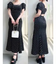 RESEXXY バブルスリーブマーメイドワンピース