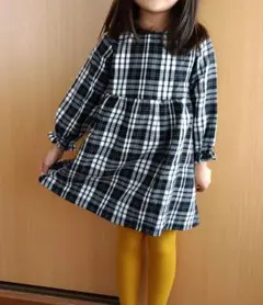 3can4on7lants チェック柄ワンピース 100