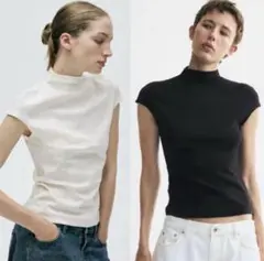 H&M スタンドカラージャージートップス