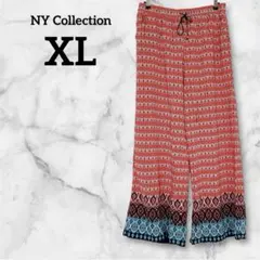 NY Collection 【XL】 派手 ワイドパンツ リゾート ルームウェア