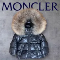 【極美品】MONCLER BABY K2 アンファン 80 濃紺 リアルファー