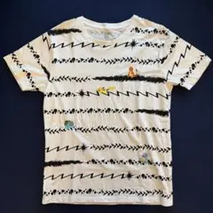 ポケモン グラニフ graniph Tシャツ 半袖 シャツ ストライプ　刺繍