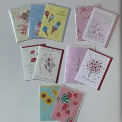 グリーティングカード バースデー サンキュー メッセージカード セット