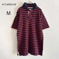 m.f.editorial ポロシャツ ボーダー M 半袖 メンズ シンプルのサムネイル