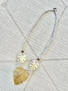 アクセサリー ネックレス ハワイ ヴィンテージ レトロ 雑貨 フラ モンステラ