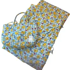 美品✨️ ポケモン ピカチュウ お昼寝布団 布団セット バッグ付き 保育園