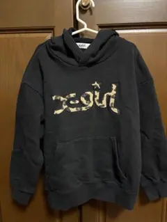 xgirl stages レオパードロゴ ブラックパーカー