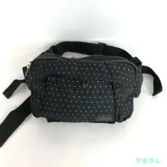 PORTER ポーター ドット柄 ボディバッグ ウエストバッグ ブラック