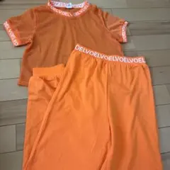 SHEIN オレンジ メッシュシャツとパンツセット 9Y ダンス