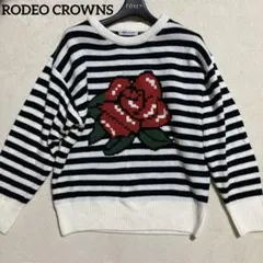 （685）RODEO CROWNS バラ柄ニット　y2k