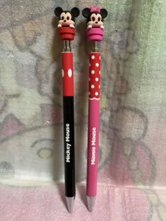 ディズニー　ミッキーマウス　ミニーマウス　マスコットボールペン　セット