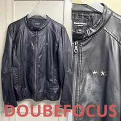 Doublefocus ブラックレザーライダースジャケット M