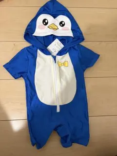 ペンギンデザイン フード付き水着