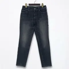 良品 シンプルライフ デニム スラックス テーパードパンツ チャコールグレーのサムネイル
