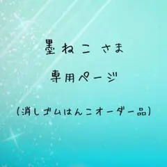 墨ねこさま専用ページ