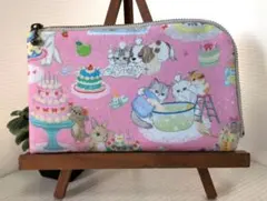 ハンドメイド L字型ファスナー財布＆ポーチ　ユキエモン