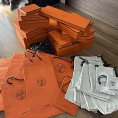 HERMES ショップ袋 空箱 リボン セット 15点 バラ売り可能 - メルカリ