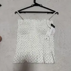 coca カップ付きシャーリングキャミ L