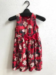 ミニーマウス ワンピース 女の子 ドレス 赤  衣装 コスプレ