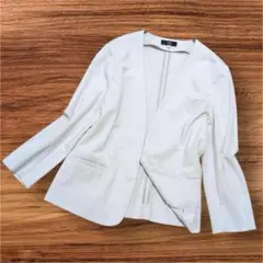 美品 KEITH キース ライトグレー ノーカラージャケット 【L】 軽量 薄手のサムネイル