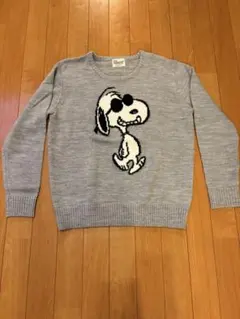 Vintage PEANUTS スヌーピー ニット セーター グレー