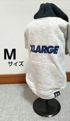 【冬物クリアランスセール】XLARGE ツートンフーディ ホワイト Mサイズ