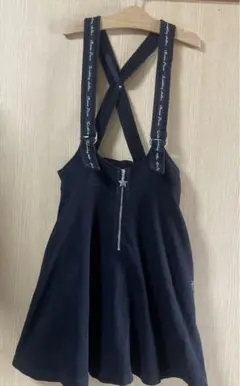 メゾピアノ　サスペンダー付き　ジャンバースカート　140 ワンピース　黒