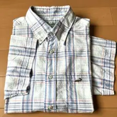 クロコダイル　半袖　ボタンダウンシャツ　L Lサイズ　シワ加工