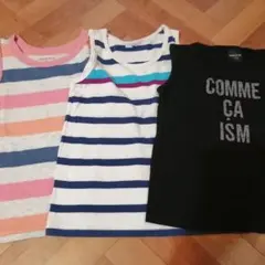 男児タンクトップ3枚セット110~120cm　しまむらGAPコムサ　ボーダー夏服