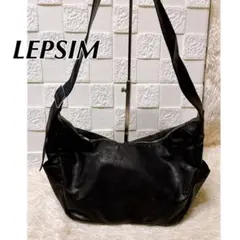 【美品】レプシィム　フェイクレザー　ショルダー　黒　　LEPSIM