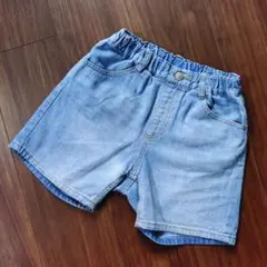 branshes ショートパンツ デニム 短パン 140 ライトブルー リボン
