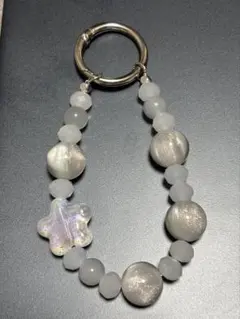 アクリルビーズ 星型チャーム ストラップ