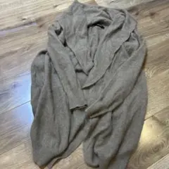 ZUCCA ウール混紡 ブラウンカーディガン