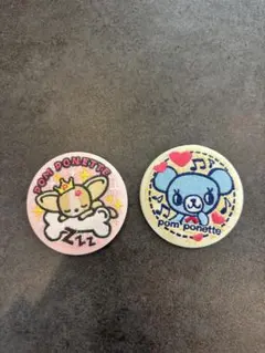 ナルミヤキャラクターズ刺繍缶バッジビスケットミント　ク〜 ポンポネット