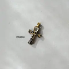フェーヴ　アンク十字　エジプトの輝き　フランス　ミニチュア陶器　f-4436
