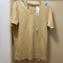 ユニクロ　スーピマコットンVネック　Tシャツ M 新品未使用　正規品　黄色