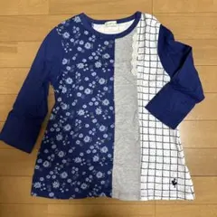 花柄の七分袖シャツ140cm