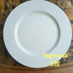 Tognana ホワイト陶器平皿直径27cm 4枚セット Tognana トニャーナ 白いスクエアプレート 4枚セットの通販 by