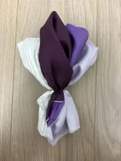 【新郎】ポケットチーフ（パープル）