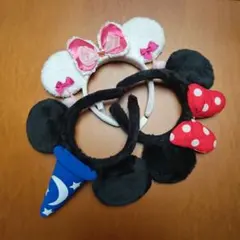 ミッキー・ミニーマウス風カチューシャ 3個セット