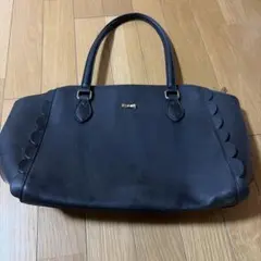 スカラップデザイン 黒 ビジネスバッグ