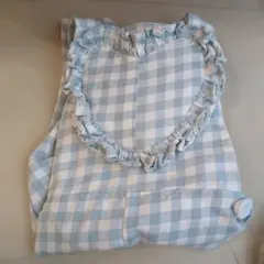 ギンガムチェック柄ハートオーバーオール　サロペット韓国子供服女の子 90cm